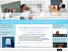 Tablet Screenshot of dyscalculiaservices.com